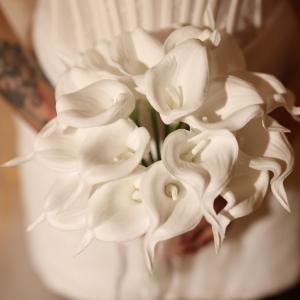 Artificial White Calla Lily Bridal Bouquet – Luxury Wedding Flowers