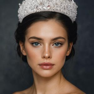 High Crystal Bridal Crown